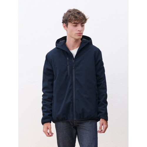 Куртка софтшелл с капюшоном мужская Falcon Men, ярко-синяя (royal)