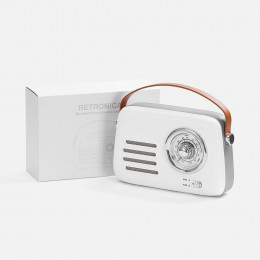 Bluetooth-колонка с радио Retronica, белая