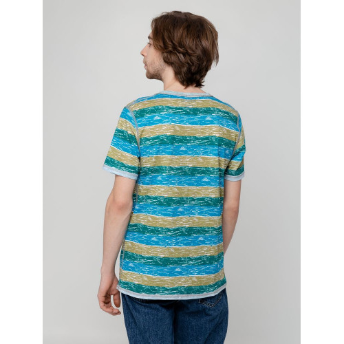 Футболка мужская Rayet двусторонняя, голубая с зеленым