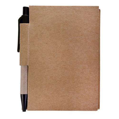 Мини-блокнот Eco Light с ручкой с черными элементами
