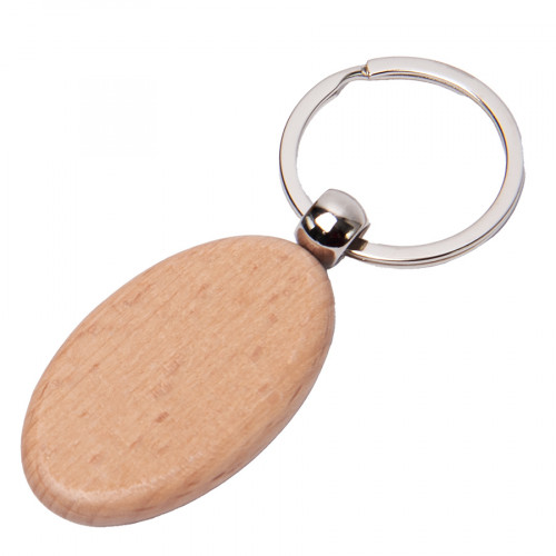 Брелок TIMBER OVAL; 5,2 x 3,2 см; дерево