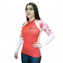 Рашгард женский классический, модель с длинным рукавом, материал бифлекс 52